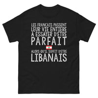 Thumbnail for T-shirt Libanais noir - Oubliez la perfection française