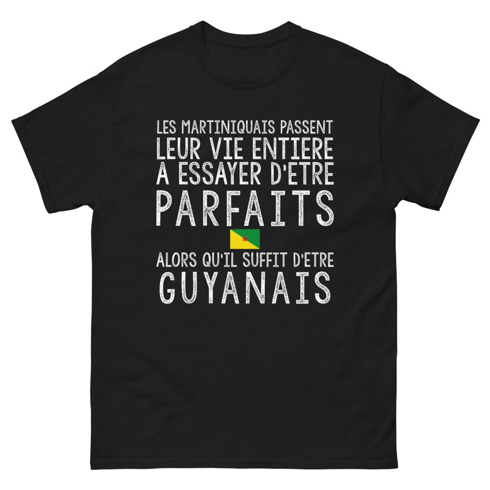 T-shirt Guyane noir - Perfection sans effort, clin d'oeil aux Martiniquais