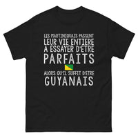 Thumbnail for T-shirt Guyane noir - Perfection sans effort, clin d'oeil aux Martiniquais