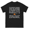 T-shirt Français vs Espagnol noir - Les Français leur vie entière