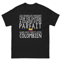 Thumbnail for T-shirt Colombie noir - Être parfait ou Colombien ?