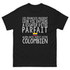 T-shirt Colombie noir - Être parfait ou Colombien ?