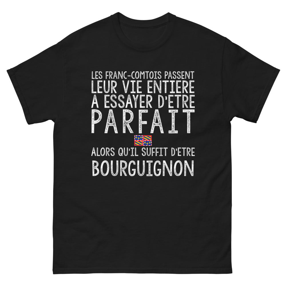 T-shirt Francs-Comtois & Bourguignons noir - un Bourguignon a le secret