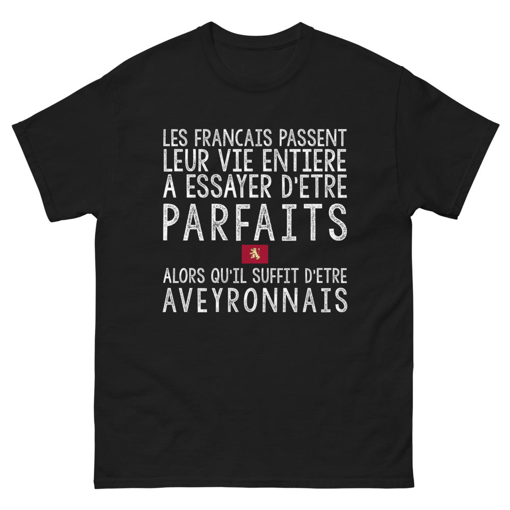 T-shirt Aveyron noir - Il suffit d'être Aveyronnais