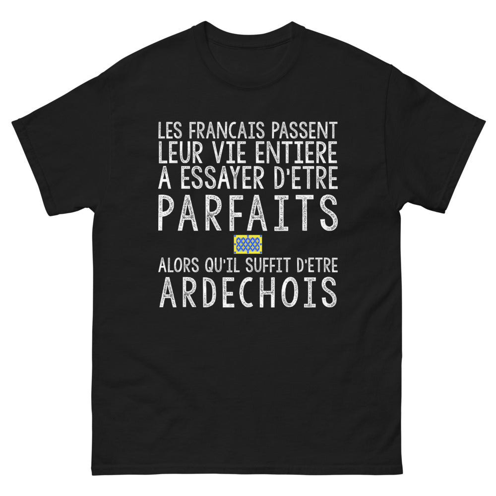 T-shirt Ardèche noir - Ardéchois, tout simplement