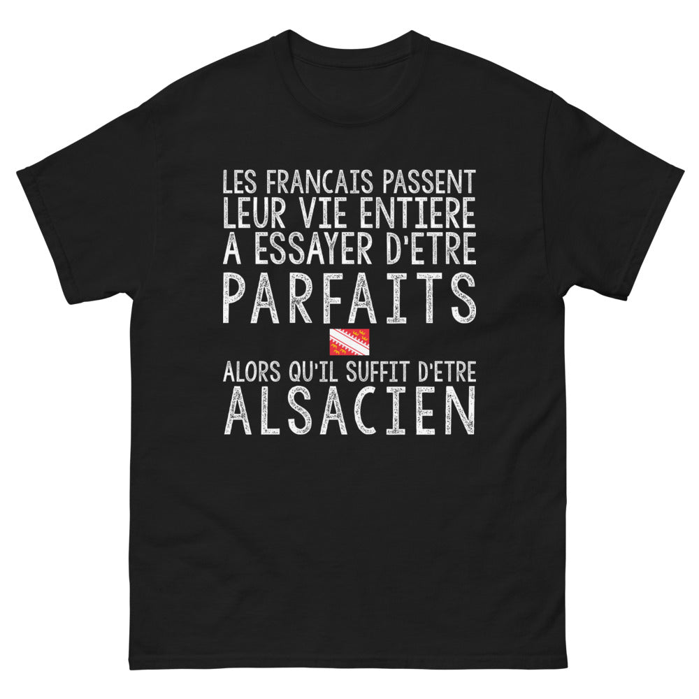 T-shirt Alsace noir - Il suffit d'être Alsacien