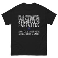Thumbnail for T-shirt aide-soignante noir - Les infirmières parfaites ? suffit d’être aide-soignante