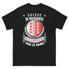 T-shirt Valais noir - Valaisan de naissance, fier de l'être