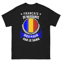 Thumbnail for T-shirt France Roumanie noir - Français de Naissance, Roumain par le Sang