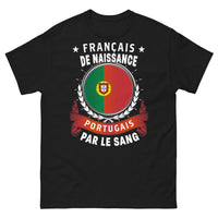Thumbnail for T-shirt Franco-Portugais noir - Français de naissance, Portugais par le sang