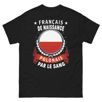Thumbnail for T-shirt franco-polonais noir - Français de naissance, Polonais par le sang
