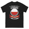 T-shirt franco-polonais noir - Français de naissance, Polonais par le sang