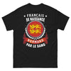 T-shirt Normandie noir - Français de naissance, Normand par le sang
