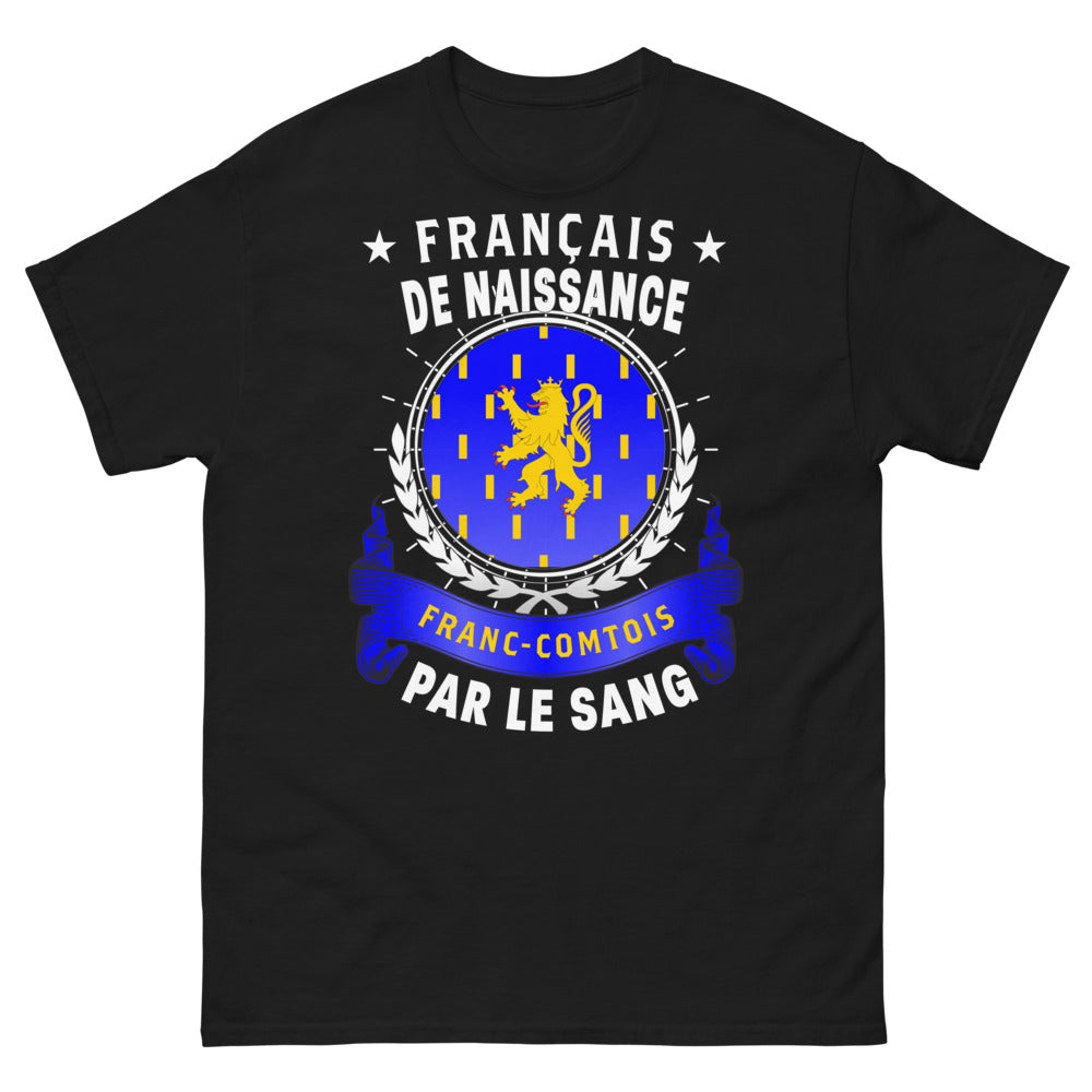 T-shirt Franc-Comtois noir - Français de naissance, par le sang