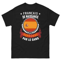 Thumbnail for T-shirt franco-espagnol noir - Français de naissance, Espagnol par le sang