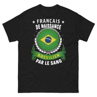 Thumbnail for T-shirt France Brésil noir - Français de naissance, Brésilien par le sang