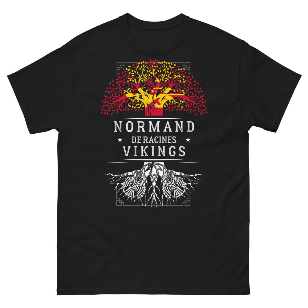 T-shirt Normandie noir - Racines normandes Viking