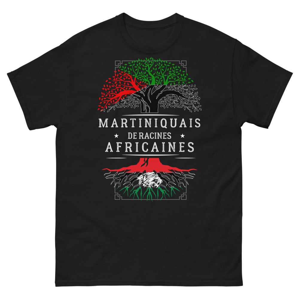 T-shirt Martinique noir - Martiniquais de racines africaines