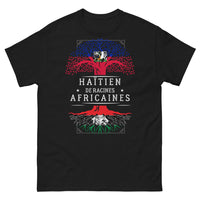 Thumbnail for T-shirt Héritage haïtien noir - Racines africaines