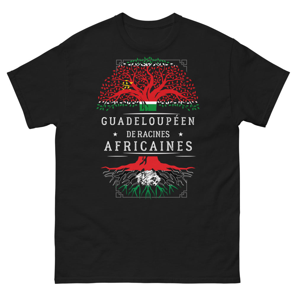 T-shirt Guadeloupe noir - Guadeloupéen de racines africaines