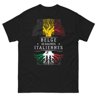 Thumbnail for T-shirt Belge racines italiennes noir - Belge de racines italiennes