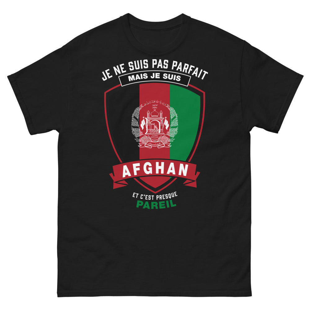 T-shirt Afghan noir - Je ne suis pas parfait mais je suis Afghan