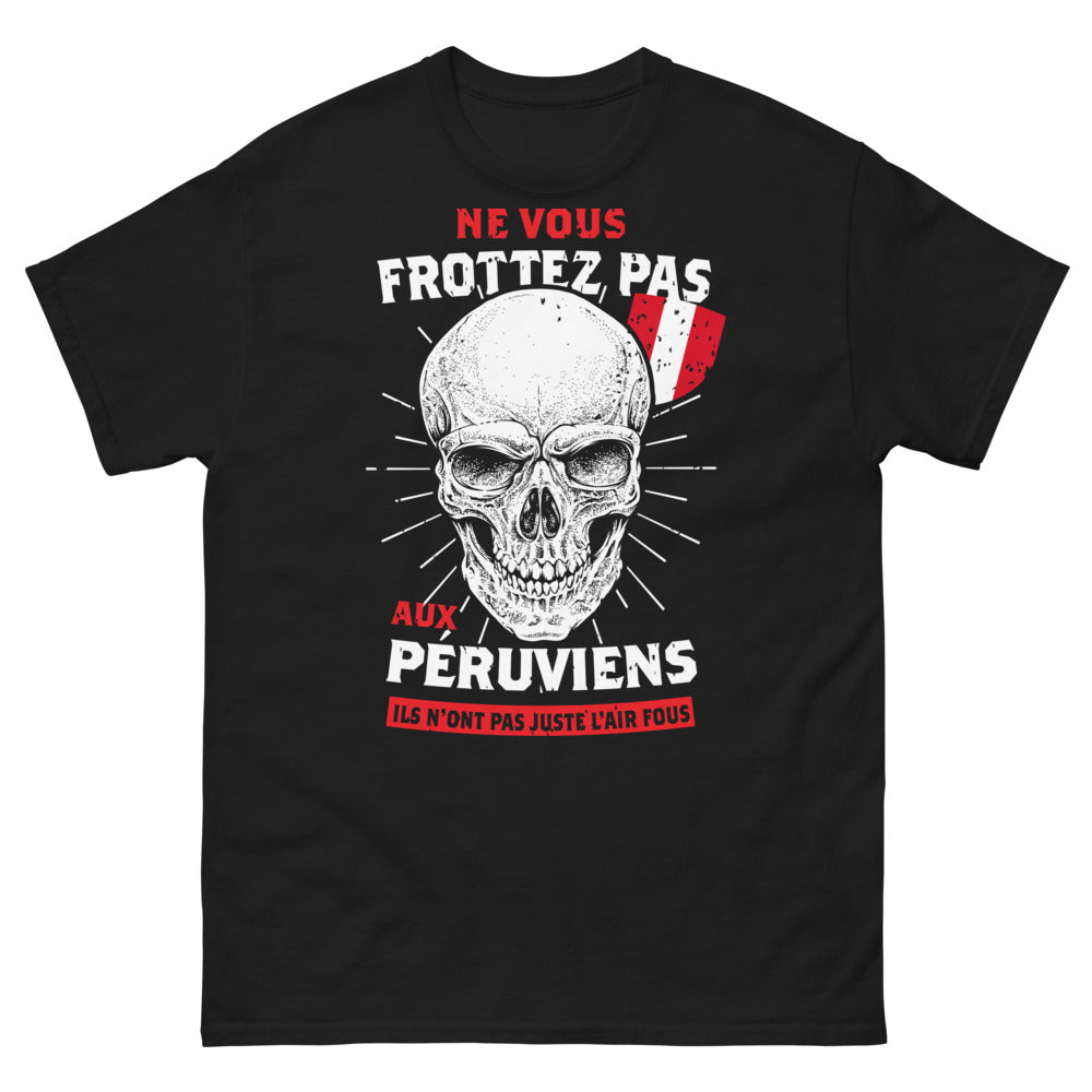 T-shirt Pérou noir - Les Péruviens n'ont pas l'air fous
