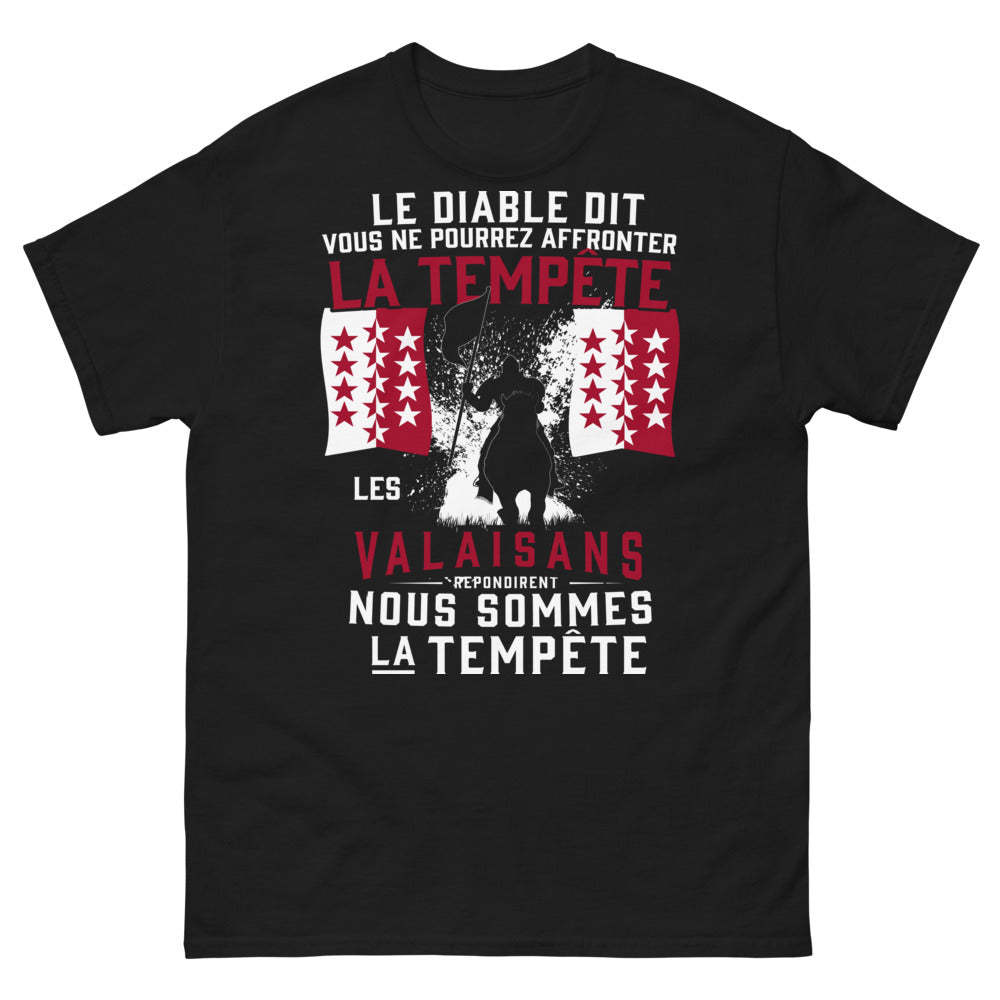 T-shirt Valais noir - La tempête c'est nous !
