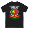 T-shirt franco-portugais noir - Français de naissance, Portugais par le sang