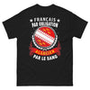 T-shirt Alsace noir - Français par obligation, Alsacien par le sang