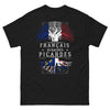 T-shirt Picardie noir - Français de racines picardes