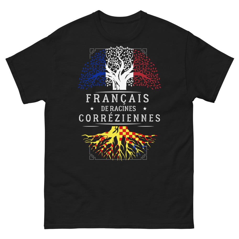 T-shirt Corrèze noir - Français de racines corréziennes