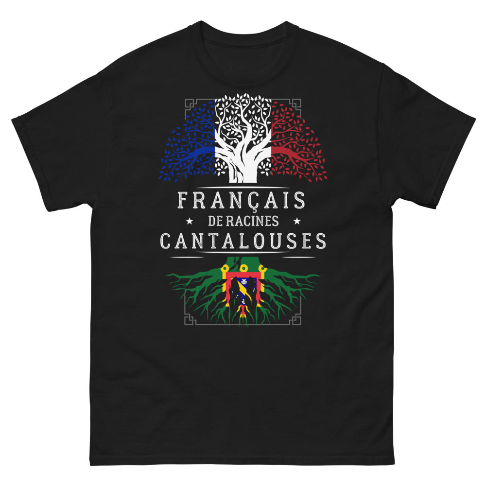 T-shirt Cantal noir - Français de Racines Cantalouses