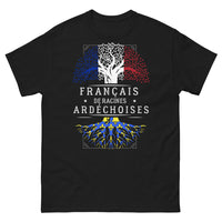 Thumbnail for T-shirt Ardèche noir - Français de racines ardéchoises