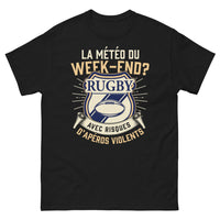 Thumbnail for T-shirt Rugby Apéro noir - Météo week-end : apéros violents
