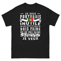 Thumbnail for T-shirt Portugais noir - Je fais ce que je veux