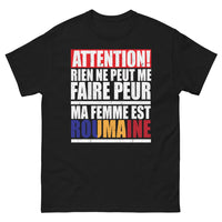 Thumbnail for T-shirt Roumanie noir - Ma femme est roumaine