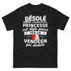 T-shirt Vendée noir - Princesse déjà prise par un Vendéen qui déchire