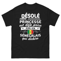 Thumbnail for T-shirt Sénégal noir - Princesse déjà prise par un Sénégalais