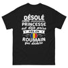 T-shirt Roumanie noir - Cette princesse déjà prise par un Roumain