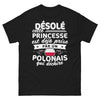 T-shirt Pologne noir - Princesse déjà prise par un Polonais