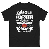 Thumbnail for T-shirt Normand noir - princesse déjà prise par un Normand qui déchire