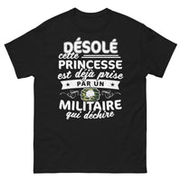 Thumbnail for T-shirt militaire noir - Princesse déjà prise par un militaire