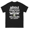 T-shirt militaire noir - Princesse déjà prise par un militaire
