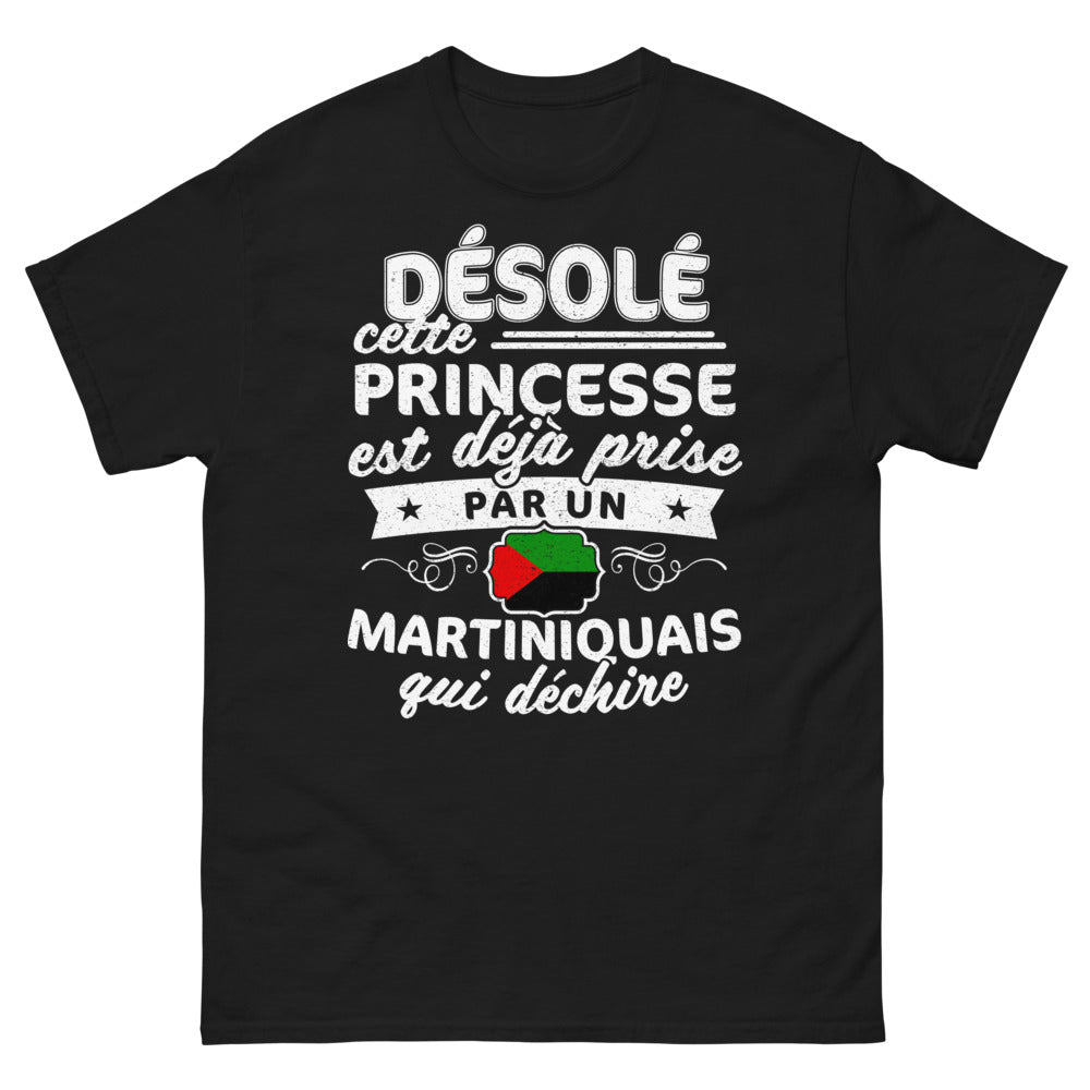T-shirt Martinique noir - Princesse prise par un Martiniquais