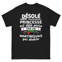 Thumbnail for T-shirt Martinique noir - Princesse prise par un Martiniquais