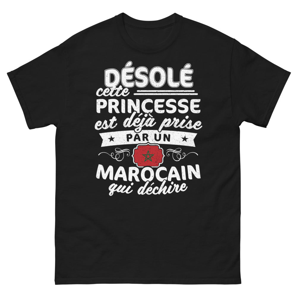 T-shirt Maroc noir - Princesse prise par un Marocain qui déchire