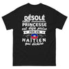 T-shirt Haïtien noir - princesse déjà prise par un Haïtien qui déchire