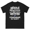 T-shirt gendarme noir - Princesse déjà prise, gendarme qui déchire