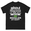 T-shirt France Brésil noir - Princesse française prise par un Brésilien qui déchire